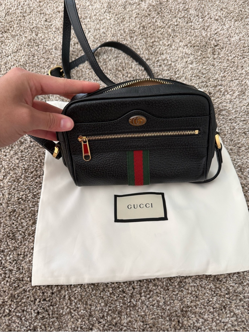 Gucci Ophidia Web Mini Crossbody Bag